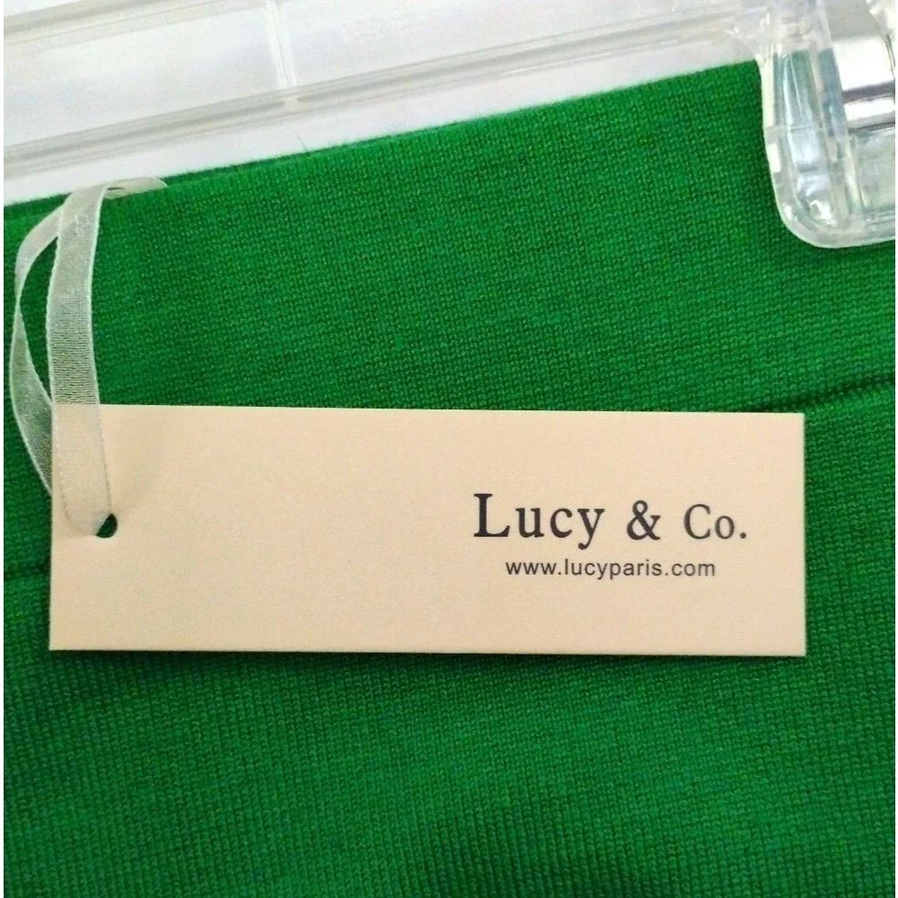 Lucy & Co. Green and Gray Sweater Mini Skirt Size M/L NWT